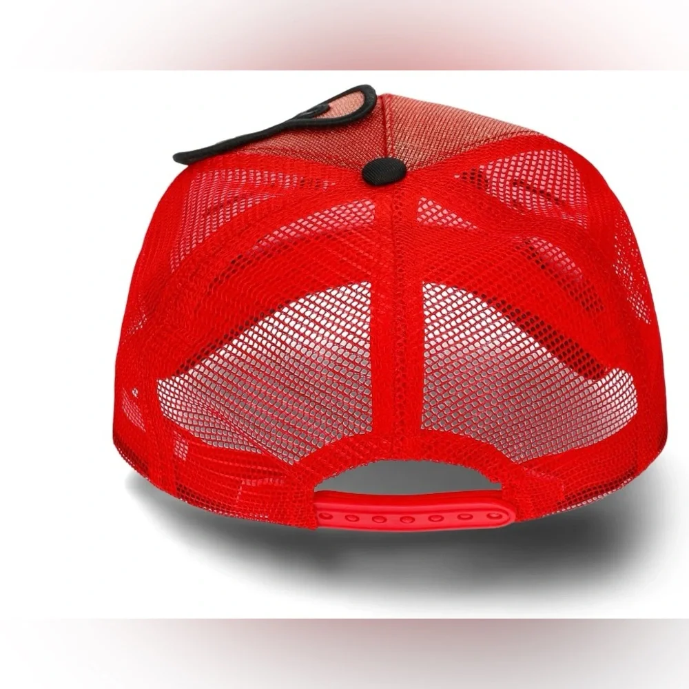 Hello Kitty Red Metallic Trucker Hat NWT Adjustable‎ Glitter Baseball Cap